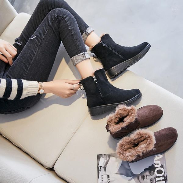 boots 2021 round toe warm slope heel ankle plush snow for woman size 35-41 winter lace-up leisure women's ladies mother shoes1, Black
boots 2021 round toe warm slope heel ankle plush snow for woman size 35-41 winter lace-up leisure women's ladies mother shoes1, Black