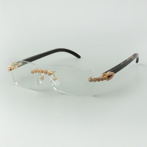 designer bouquet diamond glasses frames 3524012 with natural black textured buffalo horn temples for unisex, size: 56-36-18-140mm, Silver
designer bouquet diamond glasses frames 3524012 with natural black textured buffalo horn temples for unisex, size: 56-36-18-140mm, Silver