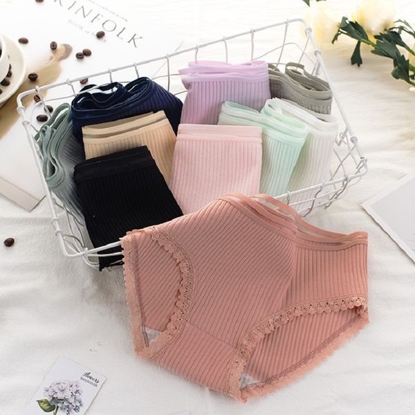 lace panties women's cotton underwear mid waist solid breathable girls briefs soft lingerie female underpants, Black;pink
lace panties women's cotton underwear mid waist solid breathable girls briefs soft lingerie female underpants, Black;pink
