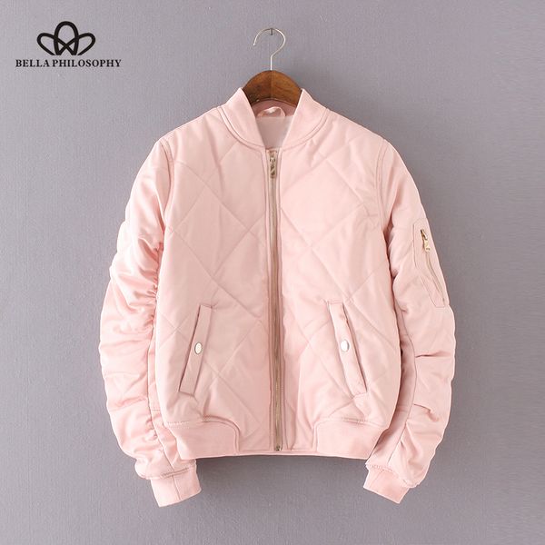 bella philosophy autumn winter quilting bomber jacket women coat zipper long sleeve winter jacket cotton-padded pink outwears 201026, Black;brown
bella philosophy autumn winter quilting bomber jacket women coat zipper long sleeve winter jacket cotton-padded pink outwears 201026, Black;brown