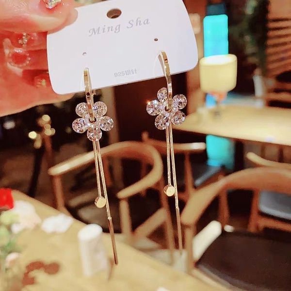 korean style simple style long tassel super fairy internet celebrity mori earrings womens 925 silver needle affordable luxury rhinestone flo, Golden
korean style simple style long tassel super fairy internet celebrity mori earrings womens 925 silver needle affordable luxury rhinestone flo, Golden