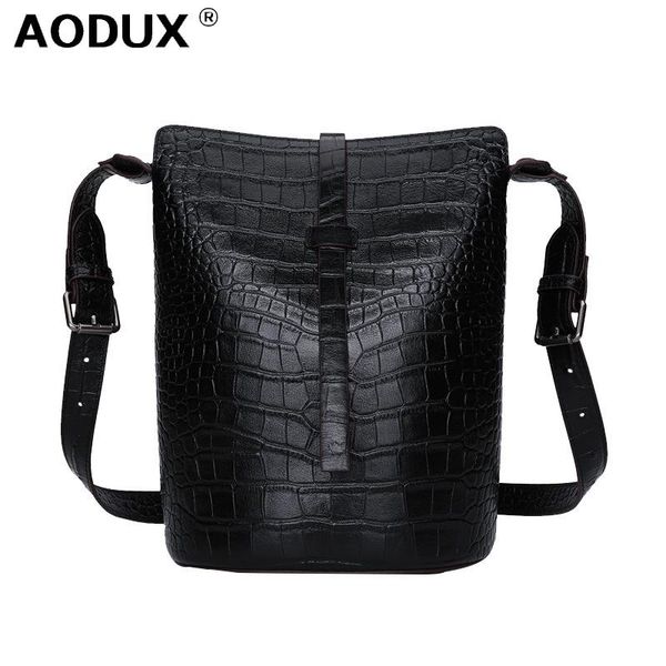 aodux 100% genuine cow leather crocodile pattern classic bucket bags women messenger cross body shoulder bag cowhide handbag
aodux 100% genuine cow leather crocodile pattern classic bucket bags women messenger cross body shoulder bag cowhide handbag