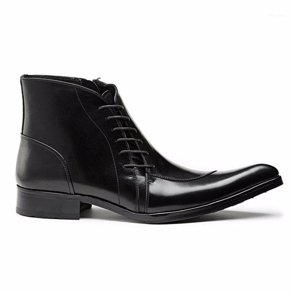 genuine leather cowboy men boots lace up ankle boots fashion metallic wedding party men dress shoes business oxfords shoes1, Black
genuine leather cowboy men boots lace up ankle boots fashion metallic wedding party men dress shoes business oxfords shoes1, Black