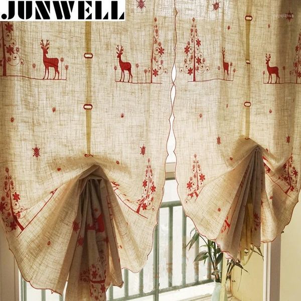 junwell 1pc poly/linen christmas embroidery roman curtain blinds home wave kitchen curtains living room bath room balcony1
junwell 1pc poly/linen christmas embroidery roman curtain blinds home wave kitchen curtains living room bath room balcony1