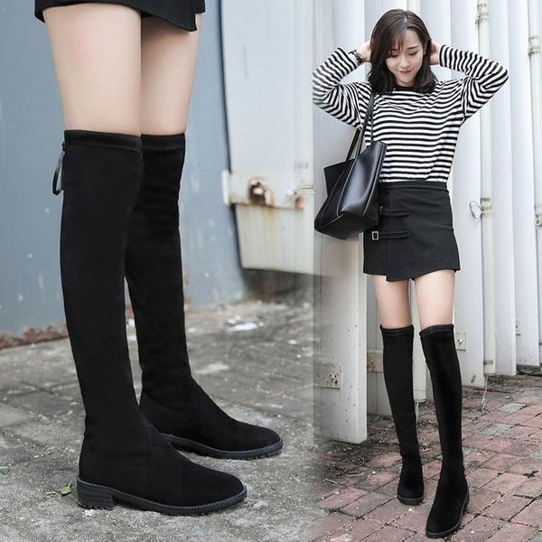 35-40 size winter over the knee boots women stretch fabric thigh high woman shoes long bota feminina zapatos de mujer, Black
35-40 size winter over the knee boots women stretch fabric thigh high woman shoes long bota feminina zapatos de mujer, Black