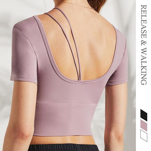 running jerseys r&w u neck back women yoga dancing fit gym t-shirts sports training flexible shirts short sleeve exposed navel1, Black;blue
running jerseys r&w u neck back women yoga dancing fit gym t-shirts sports training flexible shirts short sleeve exposed navel1, Black;blue