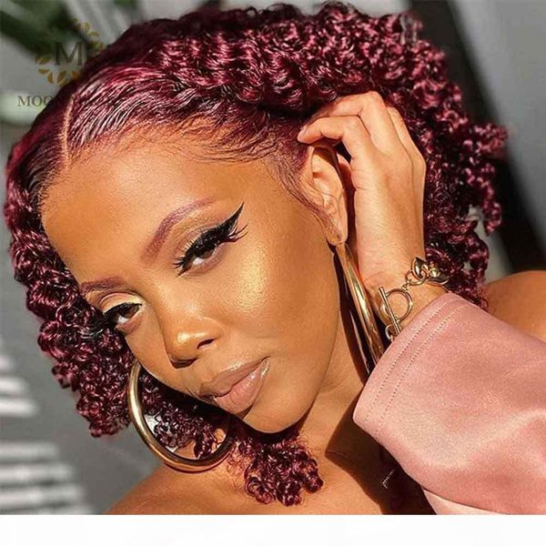 99j burgundy curly 150 density wig preplucked deep t part lace front human hair wigs red, Black;brown
99j burgundy curly 150 density wig preplucked deep t part lace front human hair wigs red, Black;brown