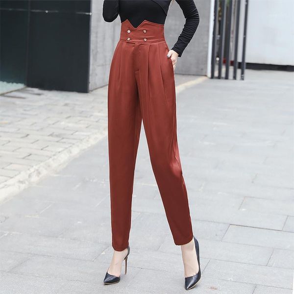 women anti-wrinkle satin harem pants ankle length trousers fashion 2020 new autumn spring solid female cropped feet pleated pant1, Black;white
women anti-wrinkle satin harem pants ankle length trousers fashion 2020 new autumn spring solid female cropped feet pleated pant1, Black;white