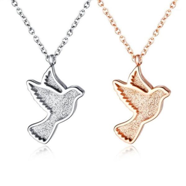 lan fashion animal titanium steel necklace rose gold dove grind arenaceous necklace for women birthday gift1, Silver
lan fashion animal titanium steel necklace rose gold dove grind arenaceous necklace for women birthday gift1, Silver