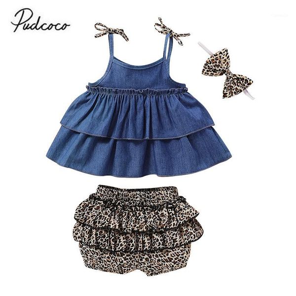 clothing sets 2021 summer 0-5y leopard baby girl clothes sleeveless ruffle vest denim print shorts headband 3pcs kids set1, White
clothing sets 2021 summer 0-5y leopard baby girl clothes sleeveless ruffle vest denim print shorts headband 3pcs kids set1, White