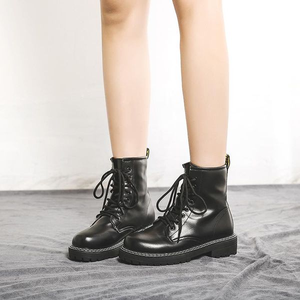 women's martin boots snow boots motorcycle winter plush eight holes heighten mid-calf lace-up casual shoes women's shoes, Black
women's martin boots snow boots motorcycle winter plush eight holes heighten mid-calf lace-up casual shoes women's shoes, Black