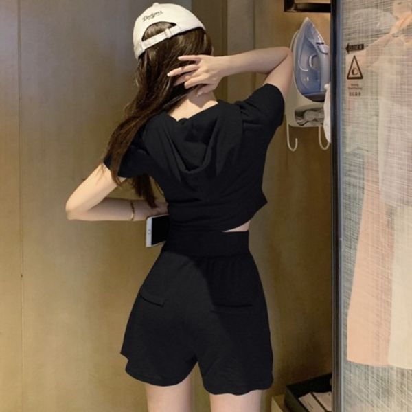 61xtc 2020 new leisure style summer sports loose women's fashion suit student shorts and shortsshort-sleeved shorts running two-piece s, Gray
61xtc 2020 new leisure style summer sports loose women's fashion suit student shorts and shortsshort-sleeved shorts running two-piece s, Gray
