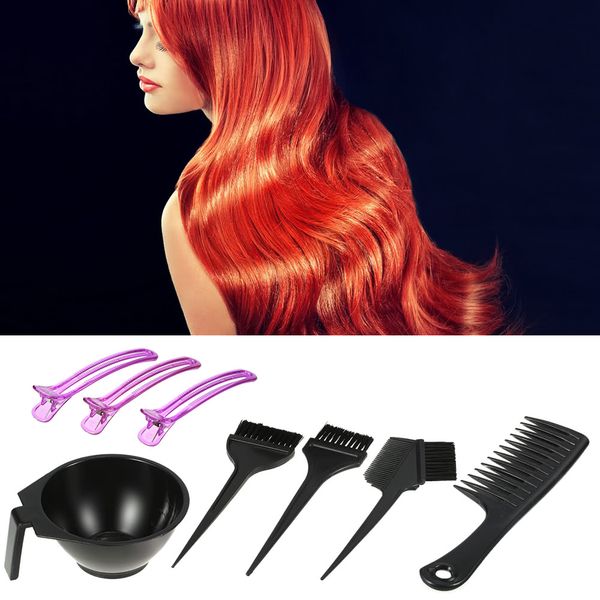 8pcs hair dyeing tool hair coloring kit salon dyeing brush comb bowl sectioning clips set black hairdressing tool
8pcs hair dyeing tool hair coloring kit salon dyeing brush comb bowl sectioning clips set black hairdressing tool