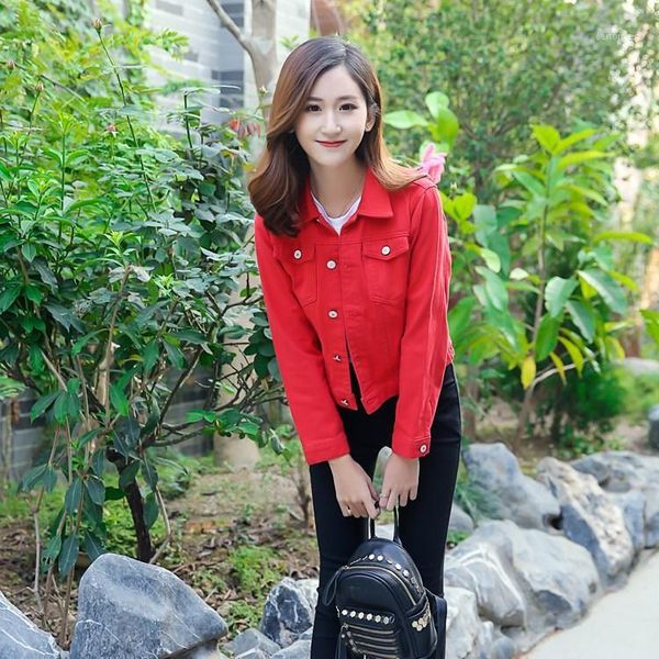 women's jackets 2021 5 colors autumn women casual jeans jacket short overcoat ladies turn down collar white denim jacket1, Black;brown
women's jackets 2021 5 colors autumn women casual jeans jacket short overcoat ladies turn down collar white denim jacket1, Black;brown