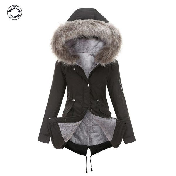 women's down & parkas winter jacket for women hooded autumn clothing cotton padded medium length fleece thickened felmale coat, Black
women's down & parkas winter jacket for women hooded autumn clothing cotton padded medium length fleece thickened felmale coat, Black