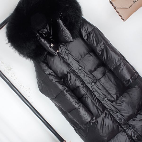new winter fur collar long white duck down jacket with dood female loose thick casual warm zipper lovers' clothes 201029, Black
new winter fur collar long white duck down jacket with dood female loose thick casual warm zipper lovers' clothes 201029, Black