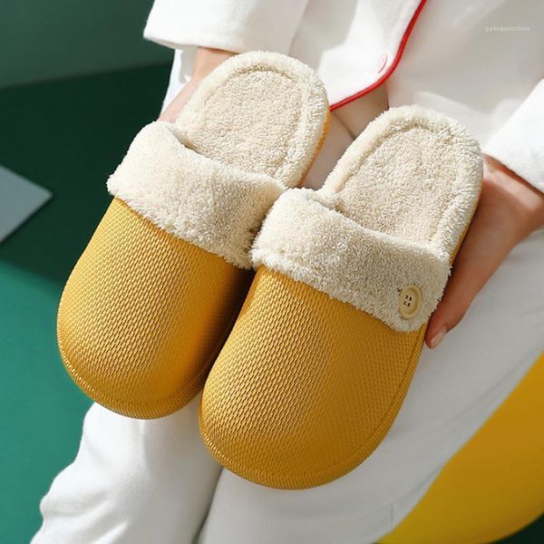 slippers winter women and men plush waterproof eva warm fur lovers home slipper indoor floor shoes for couples1, Black 
slippers winter women and men plush waterproof eva warm fur lovers home slipper indoor floor shoes for couples1, Black