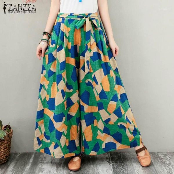 zanzea women geometric printed wide leg pants vintage long trousers summer flare pants lace up beach casual loose pantalon1, Black;white
zanzea women geometric printed wide leg pants vintage long trousers summer flare pants lace up beach casual loose pantalon1, Black;white