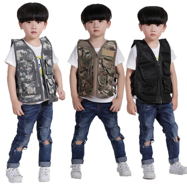kids camouflage hunting clothes combat equipment tactical army vest children cosplay costume sniper uniform, Camo;black
kids camouflage hunting clothes combat equipment tactical army vest children cosplay costume sniper uniform, Camo;black
