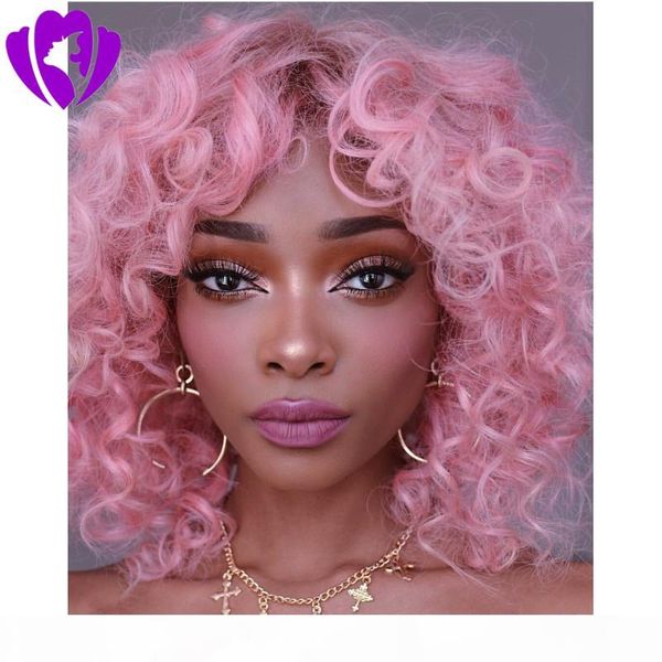 new style bob style loose curly synthetic lace front wigs pink bouncy heat resistant synthetic short curly wig for women, Black
new style bob style loose curly synthetic lace front wigs pink bouncy heat resistant synthetic short curly wig for women, Black
