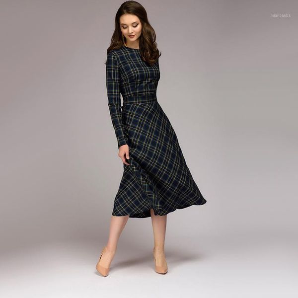 women vintage sashes plaid dress ladies long sleeve o neck elegant a line dress 2020 autumn bow tie party winter1, Black;gray
women vintage sashes plaid dress ladies long sleeve o neck elegant a line dress 2020 autumn bow tie party winter1, Black;gray