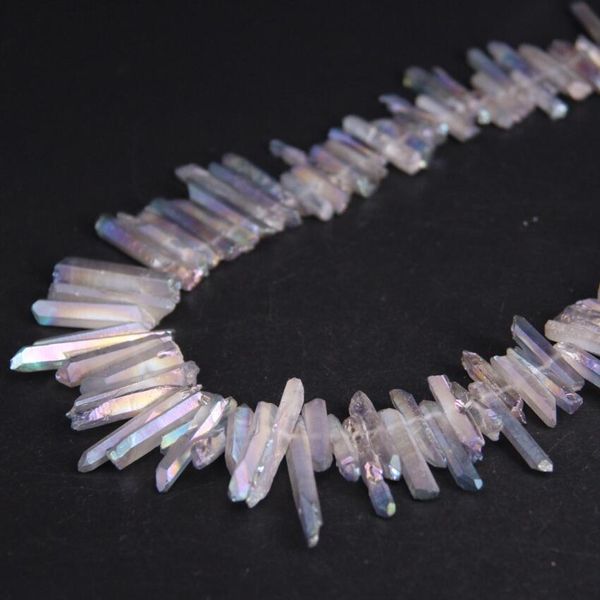 15.5"strand rainbow grey titanium raw crystal quartz drilled point loose beads,crystal stick pendants diy jewelry making 200930, Black
15.5"strand rainbow grey titanium raw crystal quartz drilled point loose beads,crystal stick pendants diy jewelry making 200930, Black