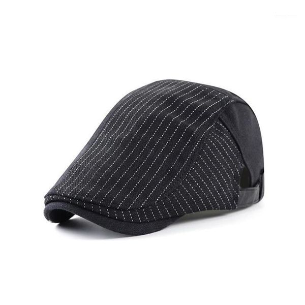 berets summer flat caps men stripe male vintage elastic driver hat british style breathable classic directors cap gorras1, Blue;gray
berets summer flat caps men stripe male vintage elastic driver hat british style breathable classic directors cap gorras1, Blue;gray