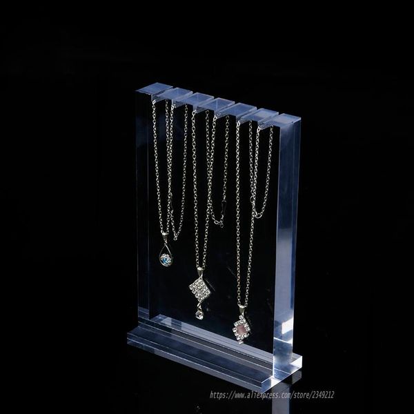 clear thick acrylic necklace display rack 6-necklace showing stand jewelry display bracelet holder shelf, Pink;blue
clear thick acrylic necklace display rack 6-necklace showing stand jewelry display bracelet holder shelf, Pink;blue