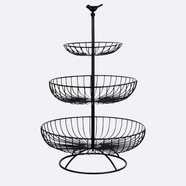 3-tier wrought iron server fruit basket stand snack serving tray home office room decor - white/black
3-tier wrought iron server fruit basket stand snack serving tray home office room decor - white/black