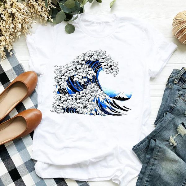 women lady vintage dog wave painting kawaii print aesthetic ladies t tee womens shirt clothes tshirt female graphic t-shirt, White
women lady vintage dog wave painting kawaii print aesthetic ladies t tee womens shirt clothes tshirt female graphic t-shirt, White