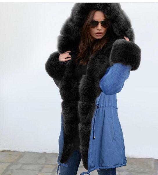 women's down & parkas fashion women winter warm solid long sleeve hooded fur coats patchwork elastic waist thick outerwear ladies coat1, Black
women's down & parkas fashion women winter warm solid long sleeve hooded fur coats patchwork elastic waist thick outerwear ladies coat1, Black