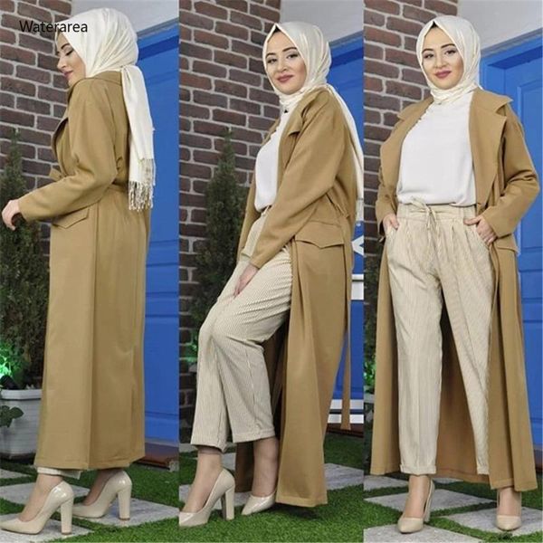 women's trench coats 2021 women solid color turn-down collar full sleeve double-breasted long with belt robe office lady 1783, Tan;black
women's trench coats 2021 women solid color turn-down collar full sleeve double-breasted long with belt robe office lady 1783, Tan;black