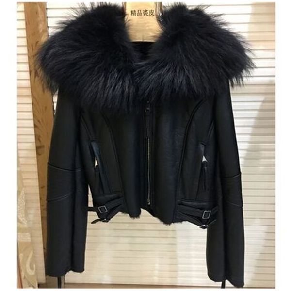2021 new sheep genuine female winter sheepskin real jacket big leather collar of fur coat lisb, Black
2021 new sheep genuine female winter sheepskin real jacket big leather collar of fur coat lisb, Black