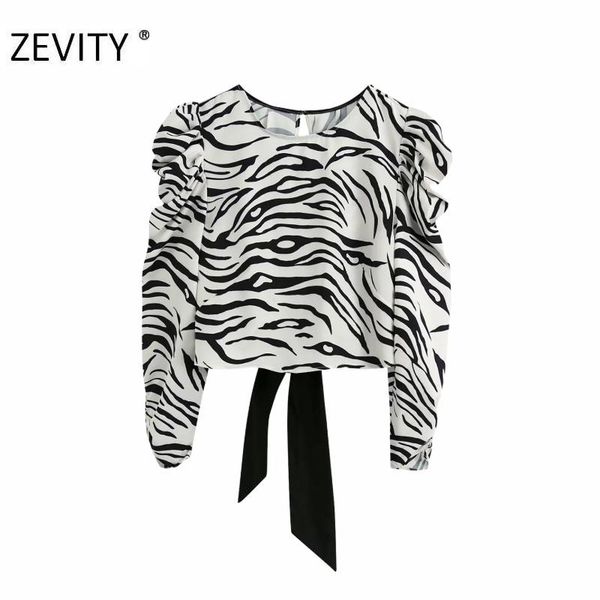 zevity new women pleat puff sleeve animal texture print short shirt blouses women backless bow tied roupas chic ls7204, White
zevity new women pleat puff sleeve animal texture print short shirt blouses women backless bow tied roupas chic ls7204, White