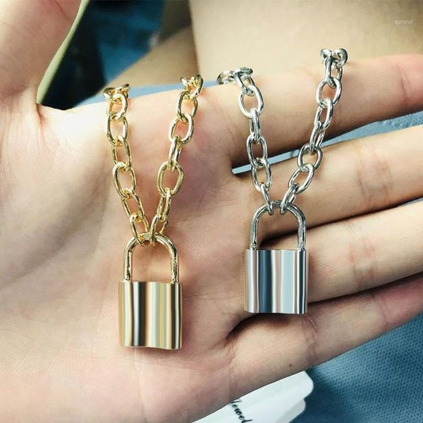 gothic women jewelry delicate padlock pendant necklace new design punk rock statement choker necklace thick chain lock1, Silver
gothic women jewelry delicate padlock pendant necklace new design punk rock statement choker necklace thick chain lock1, Silver