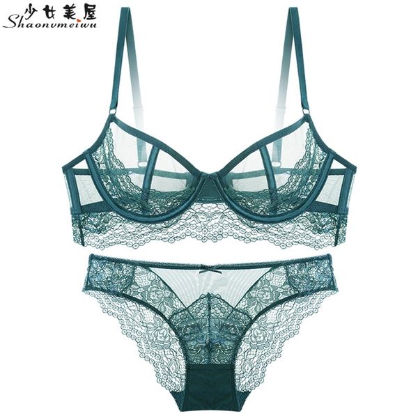 lace ultra-thin transparent thong underwear set bra thin dark green breast slimming y200708, Red;black
lace ultra-thin transparent thong underwear set bra thin dark green breast slimming y200708, Red;black