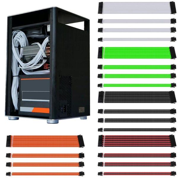 1set 30cm/40cm a-tx basic extension cable kit pc gpu cpu power supply sleeved wire computer connectors 24-pin 8-pin 6pin 4+4pin
1set 30cm/40cm a-tx basic extension cable kit pc gpu cpu power supply sleeved wire computer connectors 24-pin 8-pin 6pin 4+4pin