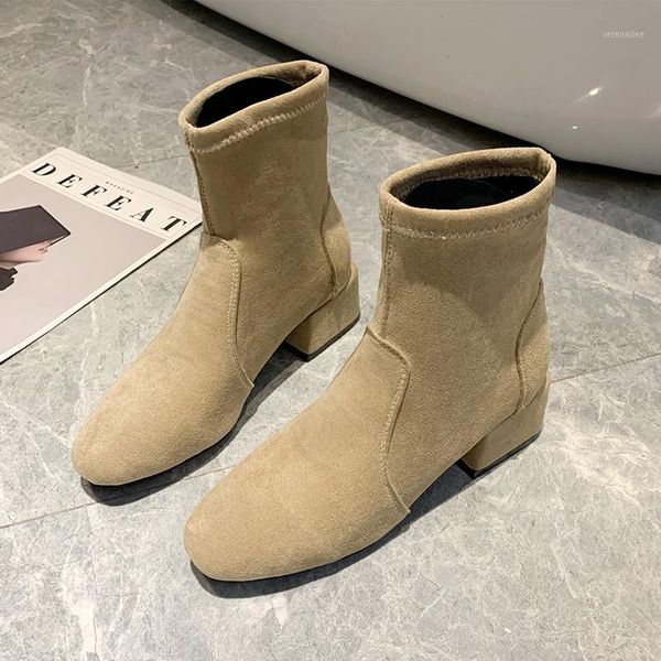 women boots black ankle boots women western leather low flat non-slip women's winter in ankle s11-441