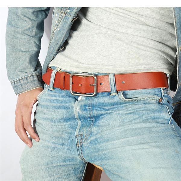 vintage 100% genuine leather belt for men natural cow leather men's belt male strap for jeans or pants y200520, Black;brown
vintage 100% genuine leather belt for men natural cow leather men's belt male strap for jeans or pants y200520, Black;brown