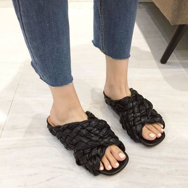 summer women slippers brand weave ladies shoes open toe cross flat with casual beach female slides big size woman flip flops #qo7s, Black
summer women slippers brand weave ladies shoes open toe cross flat with casual beach female slides big size woman flip flops #qo7s, Black