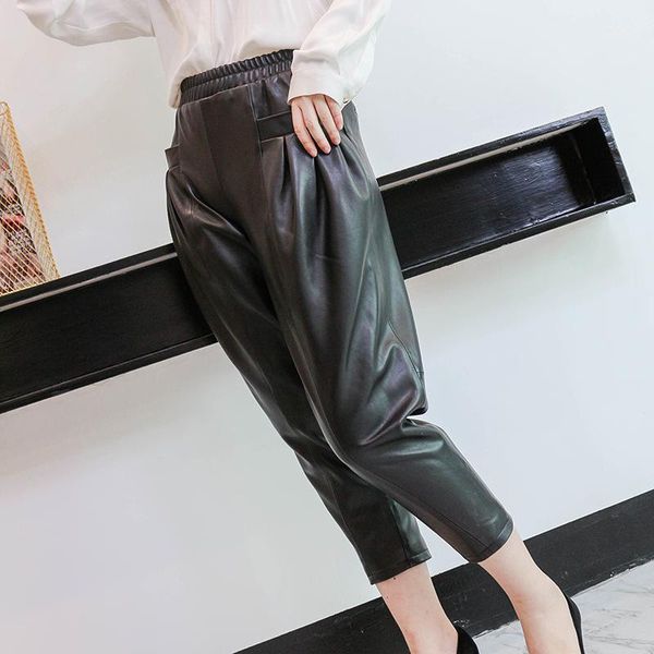 loose genuine harem pants real leather women fashion black sheepskin ladies ankle length trousers female casual clothes1, Black;white
loose genuine harem pants real leather women fashion black sheepskin ladies ankle length trousers female casual clothes1, Black;white
