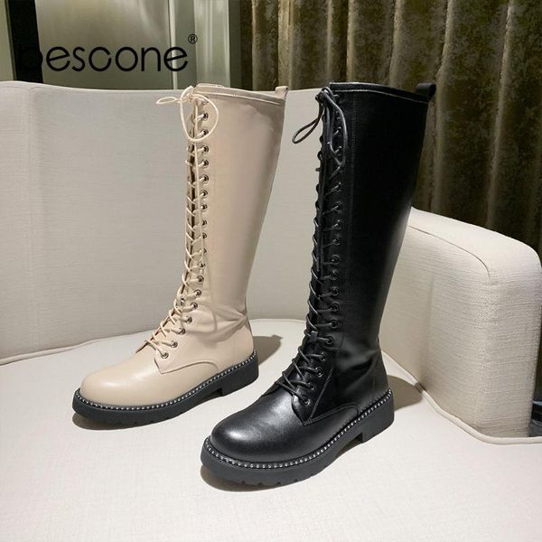 boots bescone mid-calf winter women genuine leather lace-up square heel shoes handmade round toe low ladies bm52, Black
boots bescone mid-calf winter women genuine leather lace-up square heel shoes handmade round toe low ladies bm52, Black