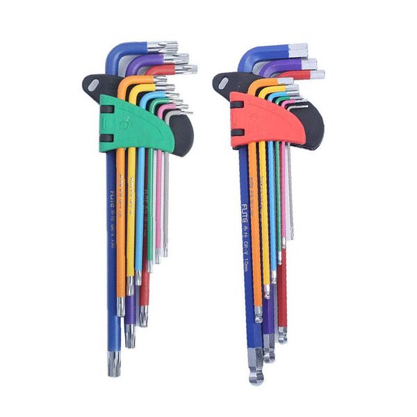 1set allen key set hex wrench screwdriver set hexagon spanner universal 9pcs ball end torx star keys tool l type hand tools kit 
1set allen key set hex wrench screwdriver set hexagon spanner universal 9pcs ball end torx star keys tool l type hand tools kit