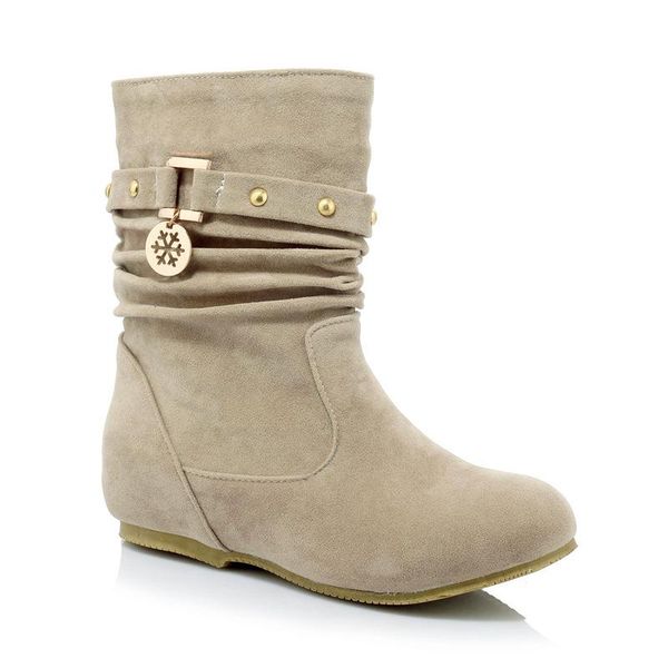 big size shoes woman round toe white mid-calf boots rivets luxury designer large size low autumn mid calf elegant fashion, Black
big size shoes woman round toe white mid-calf boots rivets luxury designer large size low autumn mid calf elegant fashion, Black