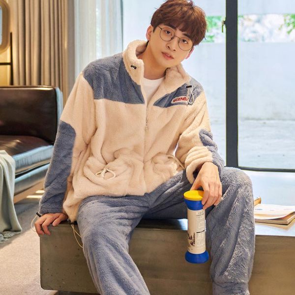 men's sleepwear men pajama sets flannel thicken winter warm suit pyjamas hooded casual coral fleece sleep homewear1, Black;brown
men's sleepwear men pajama sets flannel thicken winter warm suit pyjamas hooded casual coral fleece sleep homewear1, Black;brown