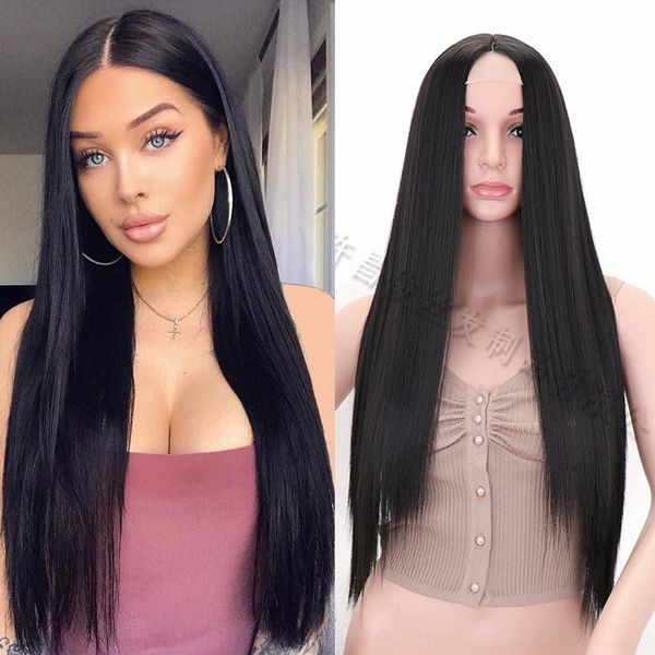 hikx4 black long straight hair sewing lace hand woven quick sell women's lace wig wig headgear
hikx4 black long straight hair sewing lace hand woven quick sell women's lace wig wig headgear