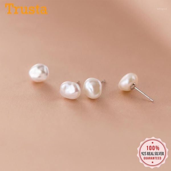 stud trustdavis authentic 925 sterling silver sweet irregular baroque pearl earrings for women wedding party fine jewelry da12241, Golden;silver
stud trustdavis authentic 925 sterling silver sweet irregular baroque pearl earrings for women wedding party fine jewelry da12241, Golden;silver