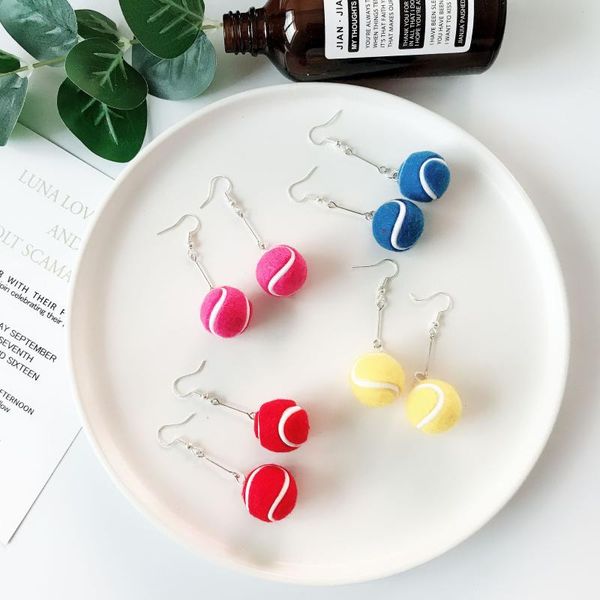 new colorful funny cute tennis baseball resin drop earring fashion simulation dangle earring party jewelry for women girl gifts, Silver
new colorful funny cute tennis baseball resin drop earring fashion simulation dangle earring party jewelry for women girl gifts, Silver