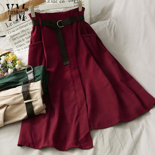 skirts yornmona good quality comfy autumn women 2021 korean fashion irregular a-line with belt casual pockets midi, Black
skirts yornmona good quality comfy autumn women 2021 korean fashion irregular a-line with belt casual pockets midi, Black