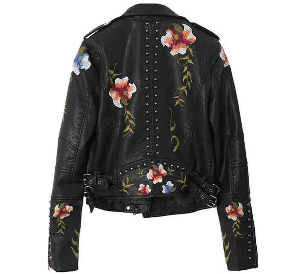 women's jackets spring autumn flowers embroidery pu leather jacket women turn-down collar rivet zipper black biker coats clothes 13bq, Black;brown
women's jackets spring autumn flowers embroidery pu leather jacket women turn-down collar rivet zipper black biker coats clothes 13bq, Black;brown